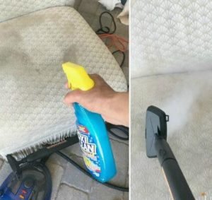 steam clean fabrics by using a steam cleaner